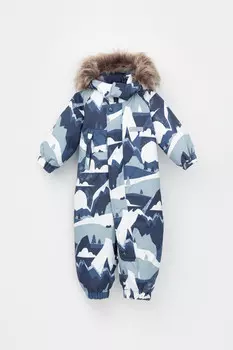 Комбинезон для мальчика с натуральным гипоаллергенным утеплителем для мальчиков CROCKID, ВК 60103/н/4 УЗГ, цвет - темно-синий