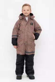 Комбинезон для мальчика с утеплителем нового поколения для мальчиков CROCKID, ВК 60100/н/1 ГР, цвет - коричневый