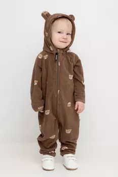 Комбинезон для мальчиков CROCKID, ФЛ 60008/н/1 ГР, цвет - коричневый