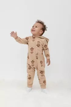 Комбинезон для мальчиков CROCKID, КР 6479, цвет - бежевый