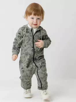 Комбинезон для мальчиков CROCKID, КР 6530, цвет - хаки