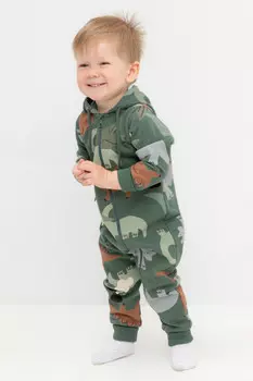 Комбинезон для мальчиков CROCKID, КР 6530, цвет - зеленый