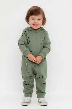 Комбинезон для мальчиков CROCKID, КР 6545, цвет - хаки