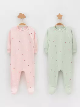 Комбинезон для новорожденных CROCKID, К 6444-2уп, цвет - зеленый