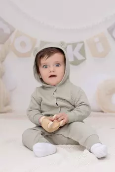 Комбинезон для новорожденных CROCKID, К 6459, цвет - хаки