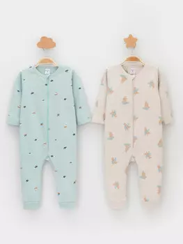 Комбинезон для новорожденных CROCKID, К 6522-2уп, цвет - голубой