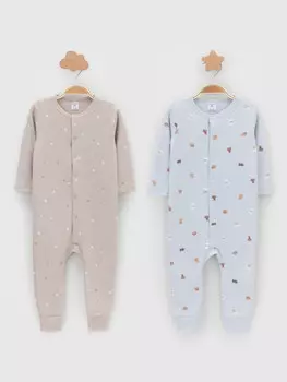 Комбинезон для новорожденных CROCKID, К 6535-2уп, цвет - светло-серый5