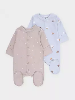 Комбинезон для новорожденных CROCKID, К 6541-2уп, цвет - светло-серый5