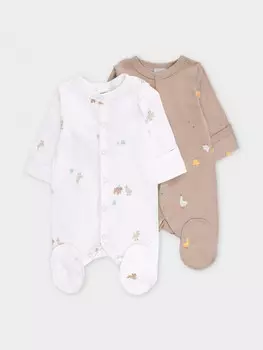 Комбинезон для новорожденных CROCKID, К 6541-2уп, цвет - бежевый