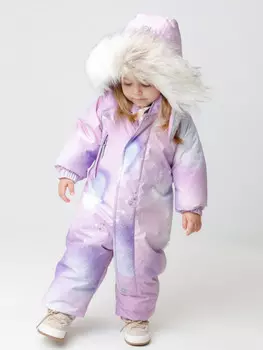 Комбинезон ясельный с утеплителем нового поколения для девочек CROCKID, ВК 60116/н/15 Ал, цвет - розовый