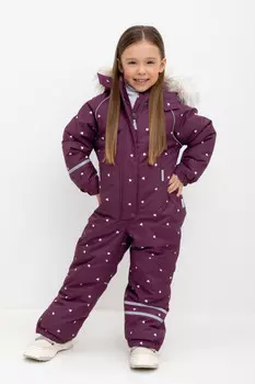 Комбинезон для девочки зимний с утеплителем нового поколения для девочек CROCKID, ВК 60121/н/1 ГР, цвет - бордовый