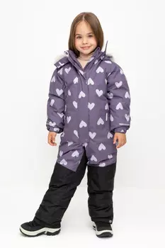 Комбинезон с утеплителем нового поколения для девочек CROCKID, ВК 60120/н/3 ГР, цвет - фиолетовый