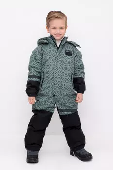 Комбинезон с утеплителем нового поколения для мальчиков CROCKID, ВК 60100/н/6 ГР, цвет - зеленый