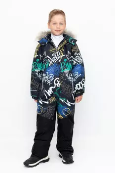 Комбинезон с утеплителем нового поколения для мальчиков CROCKID, ВК 60120/н/7 ГР, цвет - черный3