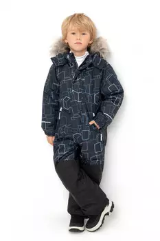 Комбинезон с утеплителем нового поколения для мальчиков CROCKID, ВК 60120/н/9 ГР, цвет - темно-синий