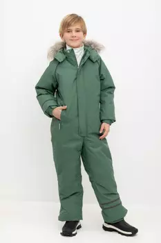 Комбинезон с утеплителем нового поколения для мальчиков CROCKID, ВК 60102/8 ГР (122-158), цвет - зеленый