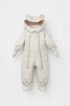 Комбинезон-трансформер детский с утеплителем нового поколения для девочек CROCKID, ВК 60095/н/1 УЗГ, цвет - светло-бежевый