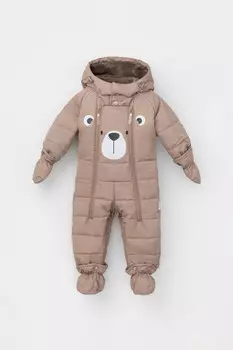 Комбинезон-трансформер детский с утеплителем нового поколения для мальчиков CROCKID, ВК 60034/23/5 УЗГ, цвет - коричневый