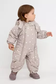 Комбинезон-трансформер детский с утеплителем нового поколения для девочек CROCKID, ВК 60094/н/6 УЗГ, цвет - коричневый