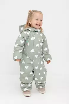 Комбинезон утепленный для девочки для девочек CROCKID, ВК 60085/н/26 УЗГ, цвет - зеленый