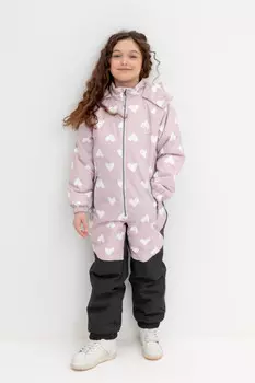 Комбинезон утепленный для девочки для девочек CROCKID, ВК 60111/н/4 ГР, цвет - розовый