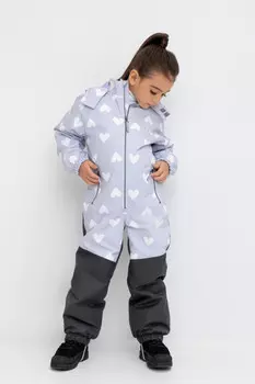 Комбинезон утепленный для девочки для девочек CROCKID, ВК 60111/н/3 ГР, цвет - фиолетовый