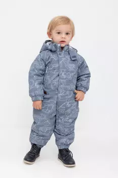 Комбинезон утепленный для мальчика для мальчиков CROCKID, ВК 60085/н/38 Ал, цвет - темно-серый