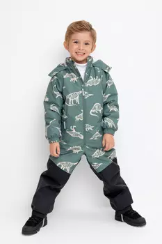 Комбинезон утепленный для мальчика для мальчиков CROCKID, ВК 60111/н/1 ГР, цвет - зеленый