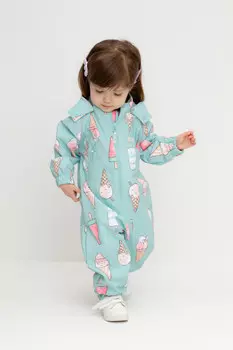 Комбинезон ветровочный для девочки для девочек CROCKID, ВК 60088/н/8 Ал, цвет - голубой