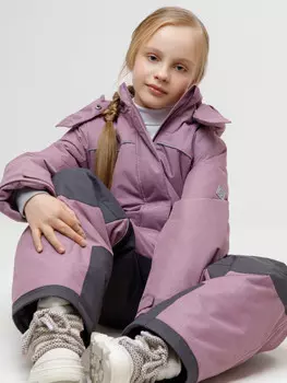 Комбинезон зимний для девочки с утеплителем нового поколения для девочек CROCKID, ВК 60129/2 ГР (98-122), цвет - бордовый