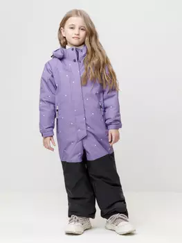 Комбинезон зимний для девочки с утеплителем нового поколения для девочек CROCKID, ВК 60127/н/3 УЗГ, цвет - фиолетовый