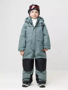 Комбинезон зимний для мальчика с утеплителем нового поколения для мальчиков CROCKID, ВК 60129/3 ГР (98-122), цвет - зеленый