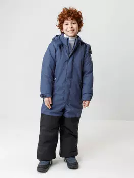 Комбинезон зимний для мальчика с утеплителем нового поколения для мальчиков CROCKID, ВК 60127/н/8 УЗГ, цвет - синий