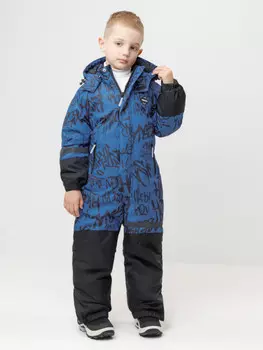 Комбинезон зимний для мальчика с утеплителем нового поколения для мальчиков CROCKID, ВК 60100/н/8 ГР, цвет - голубой