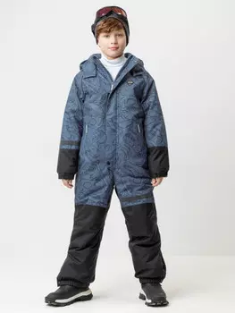 Комбинезон зимний для мальчика с утеплителем нового поколения для мальчиков CROCKID, ВК 60130/н/2 ГР, цвет - синий