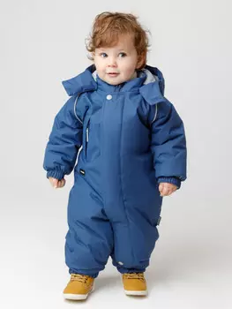 Комбинезон зимний ясельный с утеплителем нового поколения для мальчиков CROCKID, ВК 60032/10 УЗГ, цвет - синий