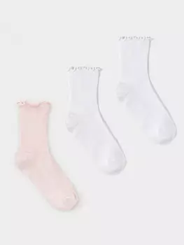 Комплект длинных носков для девочки для девочек CROCKID, К 9697-3/1 ФВ, цвет - мульти