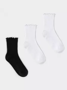 Комплект длинных носков для девочки для девочек CROCKID, К 9697-3/2 ФВ, цвет - белый