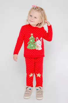 Комплект для девочек CROCKID, К 857/ш, цвет - красный