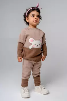 Комплект для девочек CROCKID, К 863/ш, цвет - бежевый