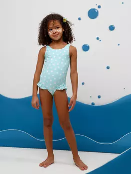 Купальник для девочек CROCKID, ТК 16013/4н ХФ, цвет - зеленый