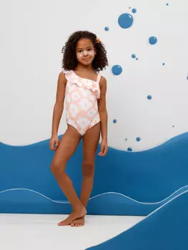 Купальник для девочек CROCKID, ТК 16014/3н ФВ, цвет - розовый