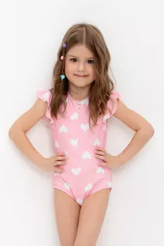 Купальник для девочек CROCKID, ТК 16020/1н ФВ, цвет - розовый