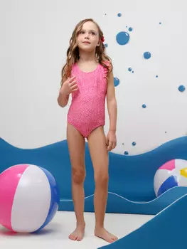 Купальник для девочек CROCKID, ТК 16024/1н ФВ, цвет - светло-розовый