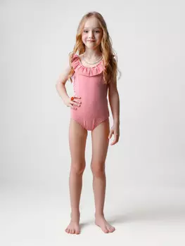 Купальник для девочек CROCKID, ТК 16028/1н ФВ, цвет - розовый