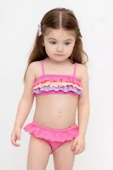 Купальник для девочек CROCKID, ТК 17009/5 ФВ, цвет - ярко-розовый