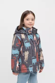 Куртка для девочек CROCKID, ВК 38095/н/1 Ал, цвет - темно-серый