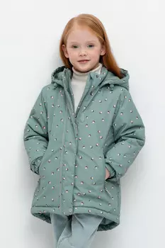 Куртка для девочек CROCKID, ВК 38095/н/4 Ал, цвет - зеленый