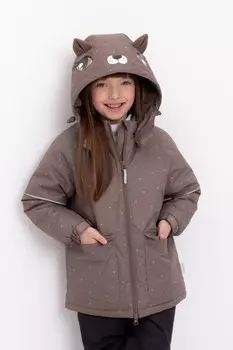 Куртка для девочек CROCKID, ВК 38114/н/2 ГР, цвет - коричневый
