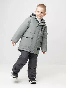 Куртка для мальчика с утеплителем нового поколения для мальчиков CROCKID, ВК 36105/1 ГР (104-122), цвет - серый